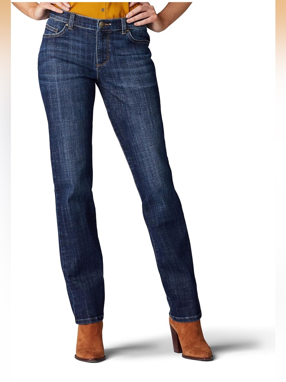 NWT Lee Womens Lee Misses Relaxed Fit Straight Leg Jean Wash: Bewitched Size 16